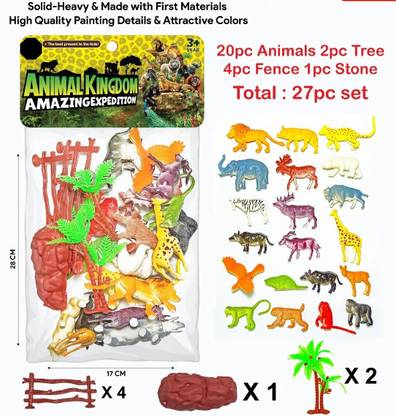 Prosper Realistic Wild Animal Figure Toys for kids-27 Pieces