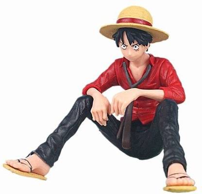Mubco One Piece Monkey D Luffy Sitting Position Figure | Anime Collectable Model Toys