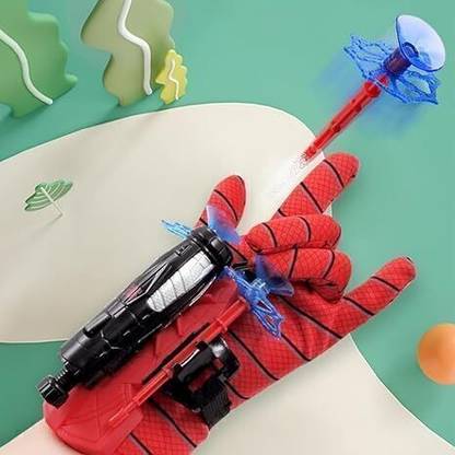 ToyLoom Studio Real Spiderman web shooter gadgets with sticky wall soft bomb for kids