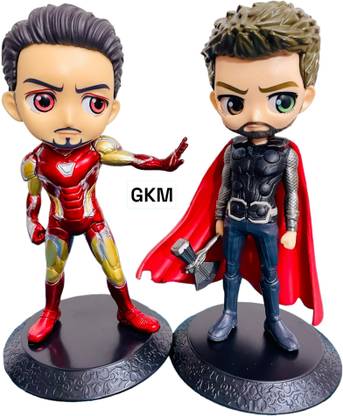 GKM Avengers Ironman & Thor Q posket Action figure for office/study table