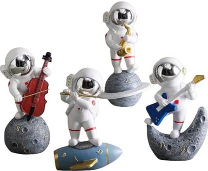 freakmall Astronaut Action Figure Set of 4 Space Action Figure for Office Desk