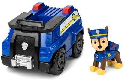 PAW PATROL Chase's Patrol Cruiser Vehicle With Chase Figure For Kids