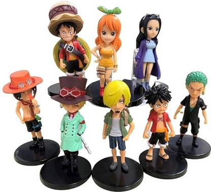 Raregets ONE PIECE Set of 8 Action Figures, 7-8 cm Anime Collectibles, Limited Edition