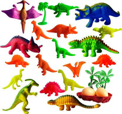 Mallexo Dinosaurs Toys for Kids Set of 25PCs Soft Dino Animals Toys For Kids