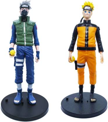 Masi Traders Kakashi Hatake Sensei and Naruto Action Figure with Stand - 18 cm (Pack of 2)