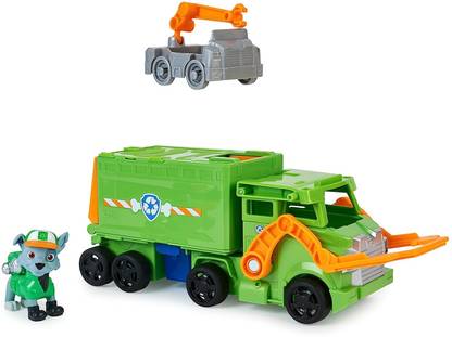 PAW PATROL Big Truck Pup’s Rocky Transforming Toy Truck with Collectable Toy For Kids 3+