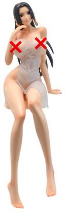 Mubco One Piece Boa Hancock Action Figure Bath Towel Series Anime Collectible Toy 25cm