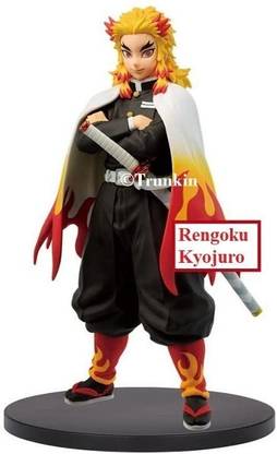 Trunkin Demon Slayer Kyojuro Rengoku Action Figure The Flame Hashira Figurine Standie