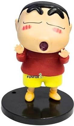 funfob Shinchan Action Figure Toy Height - 8cm Collectible Eyes Close Hands up