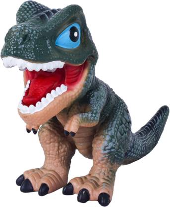 WISHKEY Dinosaur Action Figures Realistic Squishy Animal Toy with Push Button Sound