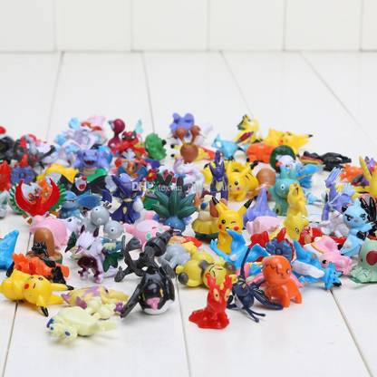 FOZZO-SK New Super POKEMON Tiny Toys Figures 24 Cartoon Anime Characters Pocket Size