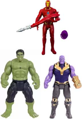 khilona waala Avenger Endgame Heroes Ironman Hulke & Thanos Toy Best for Kids Play Set