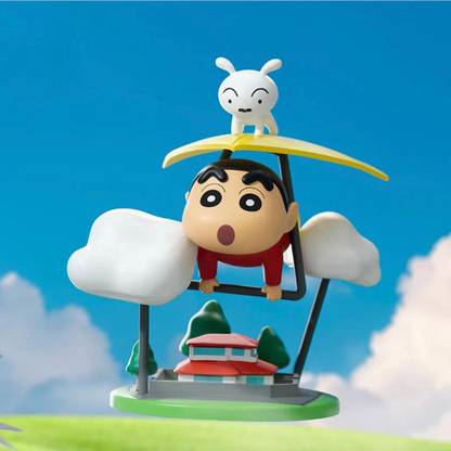 Mubco Crayon Shin chan Classic Scenes Figure Paragliding Anime Collectible Toys Gift