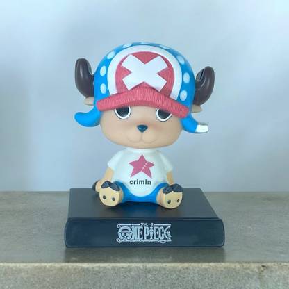 iouche Tony Chopper Blue One Piece Anime Bobblehead Action Figure Bobble Head Figurine