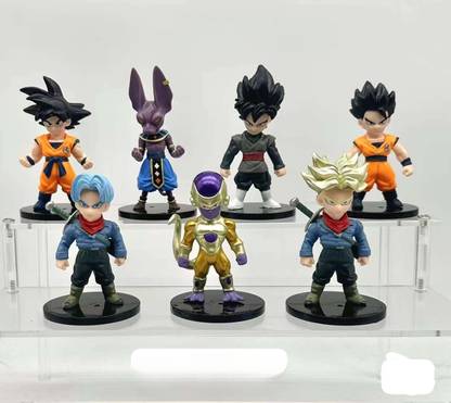 Thrifx Dragon Ball Goku Action Figures Set of 7 | Size 7-9 Cm Goku Toys For Decoration