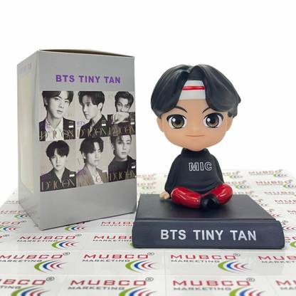 Mubco BTS Tiny Tan JIn Model Bobble Head Shaking |Car Dashboard Phone Holder FigureToy