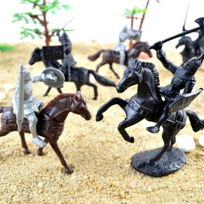 BNF 28x Warriors Medieval Soldiers Army Figures Toy Archaic Middle Ages Knights