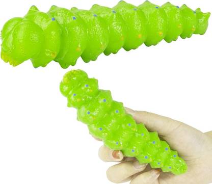 Super Toy Realistic Caterpillar Rubber Toy - Lifelike Reptile Figurine for Kids