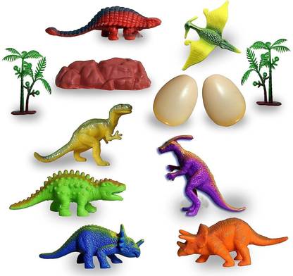 Mallexo Realistic Dinosaur Toy Set Of 12Pcs Jurassic World Toys With Dino Egg Toys