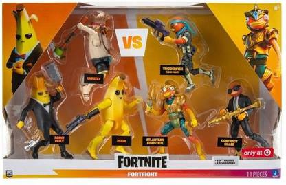 FORTNITE Team Fishstick vs Team Peely Action Figures 6pk (Target Exclusive)