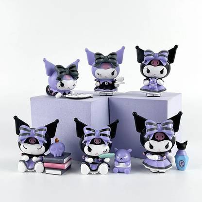 Boenjoy Hello Kitty Kuromi action figure toys for Car Dashboard (6 pcs)