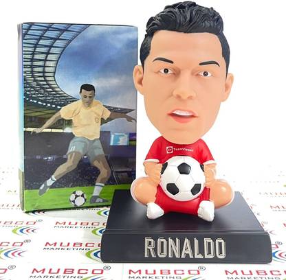 Mubco Cristiano Ronaldo CR7 Bobble Head Figure Car Dashboard Phone Holder Toy Gift