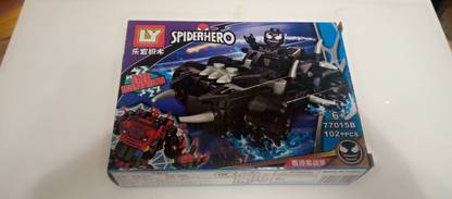 FOZZO-SK New Black SpiderMan Venom Speed Go Legoing Blocks Making Mini Figure DIY Toy