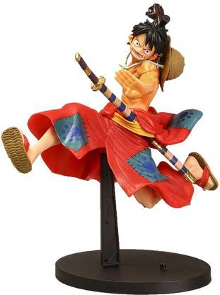kawaii kart One Piece Wano Country Monkey D. Luffy Kimono Action Figure (Size - 20 cm)