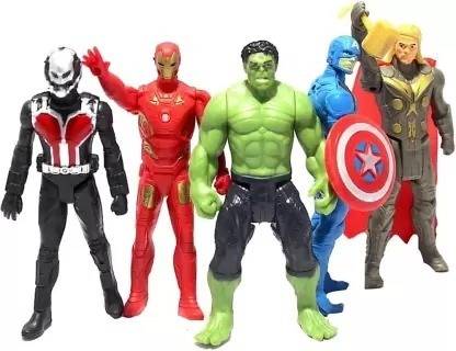 THE RED BABY Superhero Action Figure Set of 5 Action Figure Toys for Kids Superheroes Toys
