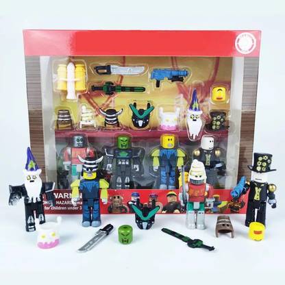 FOZZO-SK New ROBLOX 4 Mini figures Mix Match Inter Locking Fantasy Building Blocks Puzzle