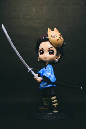 Wodec TANJIRO KAMADO HOLDING SWORD WITH MASK ACTION FIGURE-DEMON SLAYER