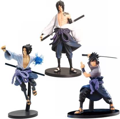 Augen Sasuke Uchiha 3 Action Figure Limited Edition Dashboard/Table (26cm, Pack of 3)