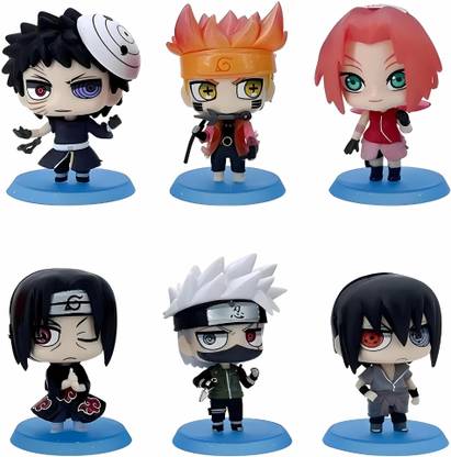 Realmkart Naruto Set of 6 Chibi Action Figure Naruto Anime Action Figure