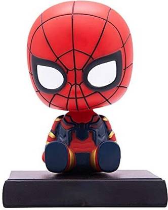 GKM Phone Holder Spiderman Bobblehead Action Figure for Car Dashboard