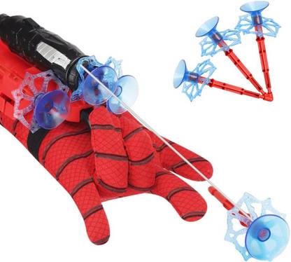 Playvista Kids Spider Web Launcher Toy Set with Heroic Web Shooting Action & Sticky Wall