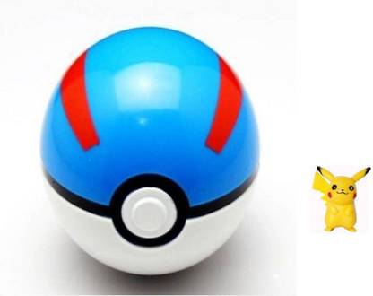 FOZZO-SK Anime Catch Pokemon Poke Ball with Tiny Pikachu Toy Figure Random Color