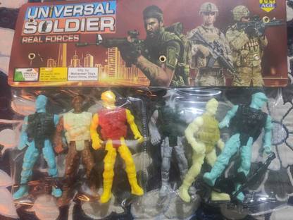 giftsrus Soldier Army Toy Action Figure with Guns, Moveable Arms & Leg for Kids-Pack of 6