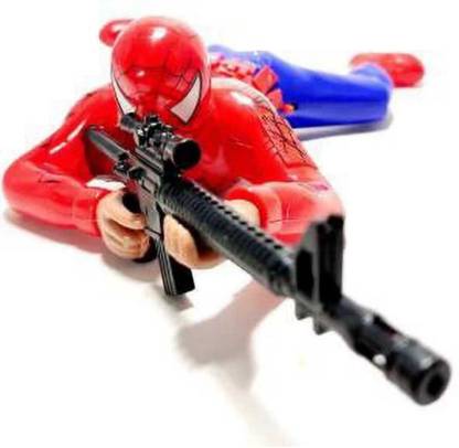 Revcoz Spiderman Crawling Action Toy Gift Pack with Lights and Sound -Shooting Gun