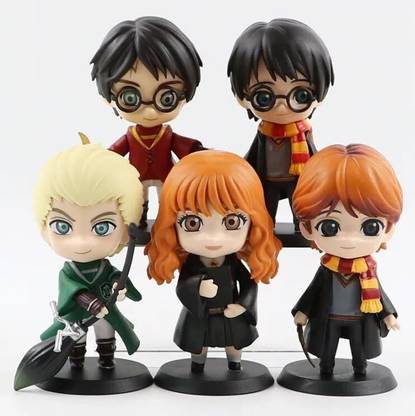 Delite Harry Potter Mini Action Figure Toys Collectible, 5 Pcs Set, Car Dashboard