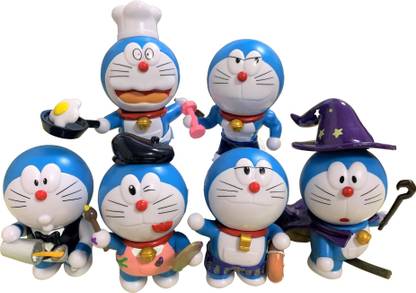 RVM Toys Set of 6 Doraemon Action Figure Set Cake Topper Showpiece Table Gift Toy