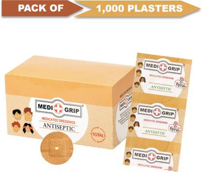 Medigrip Round Spot Band Aid Plaster (Pack of 1000) Adhesive Band Aid