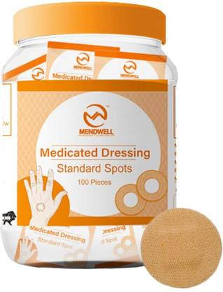 mendwell 100pcs Band Aid Bandage First Aid Protection For Wound Care Bandaids Round Adhesive Band Aid