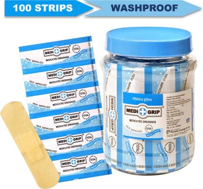 Medigrip Washproof Jar Pack Adhesive Band Aid