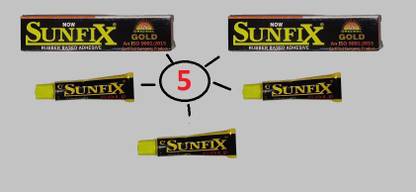 sunfix Gold 5pcs Original Synthetic Rubber Based Quickfix Adhesive Adhesive
