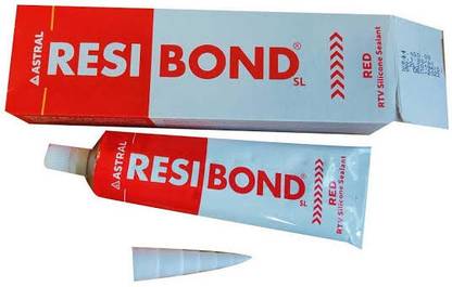 Shyam Sarowar Red ResiBond - RTV Clear Silicon Sealant Clear HM Red - 85ml pack of 1 Adhesive