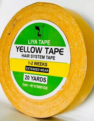 liya wig house White/yellow tape I Skin Tape I Hair patch, extensions and wig Tape Hair Accessory Set