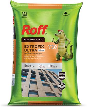 roff Extrofix Ultra Adhesive For Fixing External Tiles & Stones, White Adhesive