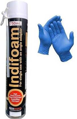 Indifoam Multi Use PU Foam Sealant Insulation Spray for Tile, Door & AC Gap (With Gloves) Adhesive