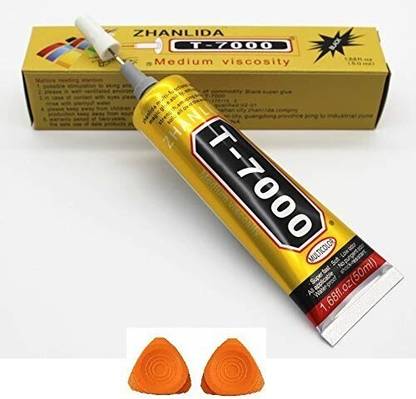 wroughton Multipurpose T-7000 Self Leveling Black Adhesive Glue for Jewelry, Rhinestone Craft work, Repair Touch Screen of All Mobile Phones (1.68 fl Oz) - Pack of 1 Adhesive