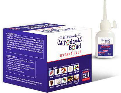 today bond Cyanoacrylate Instant Adhesive for Hardware 10gm (Pack of 25pc) Adhesive